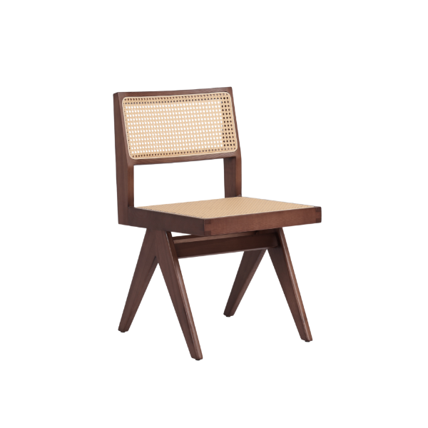 Picture of Side chair, vintage, wood walnut, cream, 48x57x82.5cm