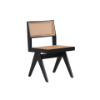 Picture of Side chair, vintage, wood black matte, beige, 48x57x82.5cm