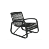 Picture of Lounge chair, prado, aluminium bronze, rattan black, 66.5x67x88.5cm
