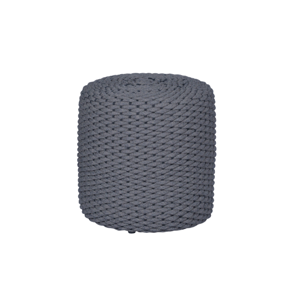 Picture of Puff, muffin, aluminium anthracite, rope sand stone, dia.41x42cm