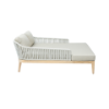 Picture of Day bed, delos, teak natural, bright tan, with 3cushions beige (s&b) 162.6x174x69.4cm