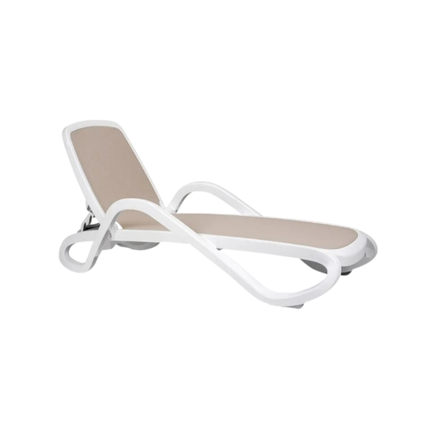 Picture of Sunlounger, alfa, polypropylene, white tortora, 194, 5x71 cm