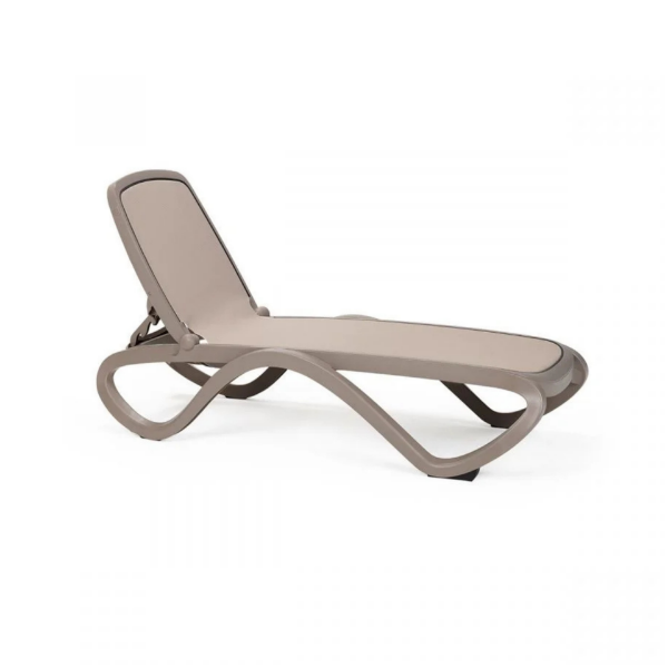 Picture of Sunlounger, omega, polypropylene, tortora-tortora, 194, 5x69 cm