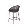 Picture of Stool, malibu, aluminium grey, rattan pebble mix, with cushion midnight 54x50x86cm