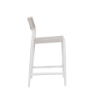 Picture of Stool, mood, aluminium white, rattan bright tan, 42x51x91cm