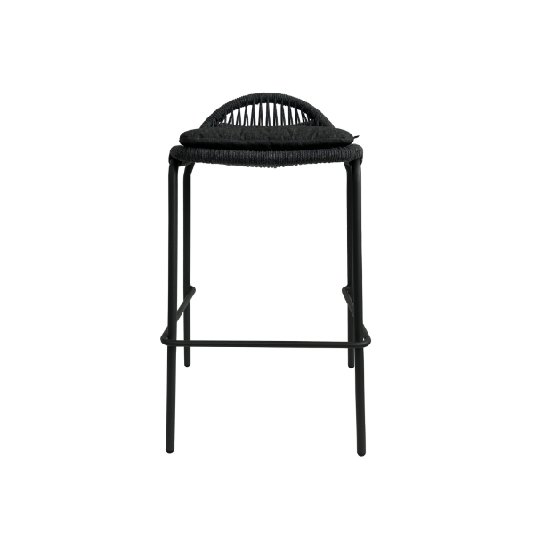 Picture of Counter stool, sunrise, aluminium anthracite, with cushion midnight, 54x49.7x90cm