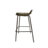 Picture of Counter stool, sunrise, aluminium dark taupe, with cushion champagne, 54x49.7x90cm