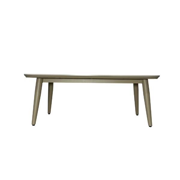 Picture of Coffee table, bonnie, aluminium dark taupe, with ceramic top cream, 59x110x40cm