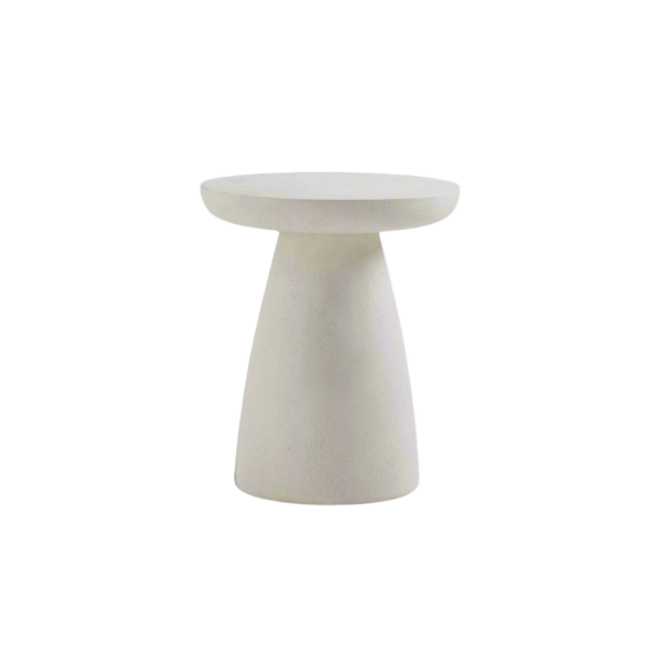 Picture of Side table, coast, concrete, ivory, dia.45.8x54.6cm