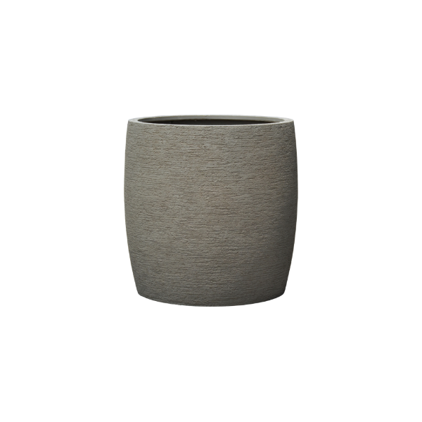 Picture of Pot, barrel, sand surface, machiato color, d.44x44cm