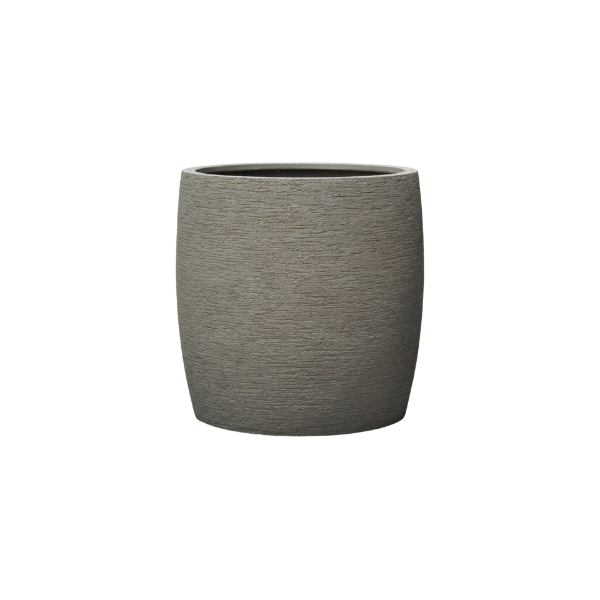 Picture of Pot, barrel, sand surface, machiato color, d.55x55cm