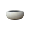 Picture of Pot, low ballon, concrete surface, white color, d.114x54