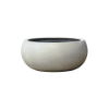 Picture of Pot, low ballon, concrete surface, white color, d.73x33