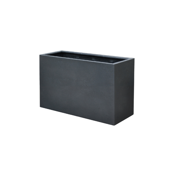 Picture of Pot, mid.box, concrete surface, charcoal color, d.100x45x60