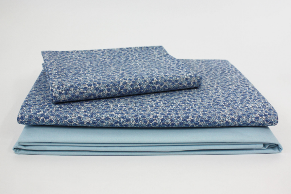 Picture of Bedding set es0034 c3 imperial, dimensions 200x90cm, sheet, duvet cover, pillowcase, blue polka dots