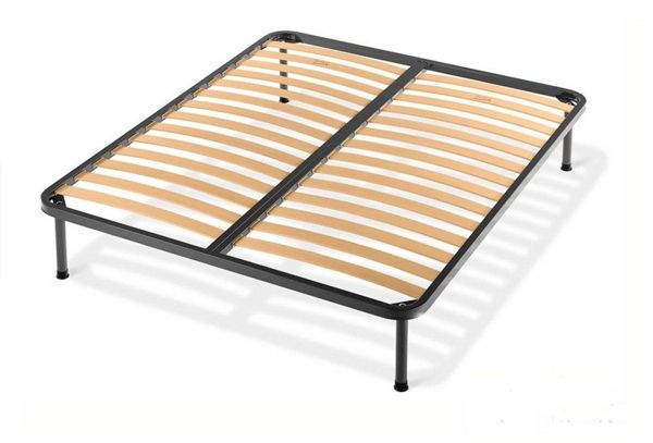 Picture of Slate base, single bed, metal, with legs, 120x200 cm