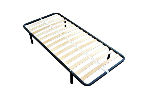 Picture of Slate base, single bed, metal, with legs, 90x200 cm