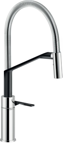 Picture of Single lever sink mixer hr125300cb hero, nobili, 2 jets, energy saving system, chrome and velvet black