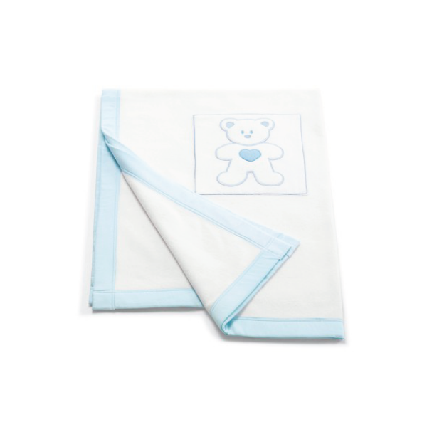 Picture of Blanket 065620533 loving bear, pali, diemensions 140x110cm, light blue beige