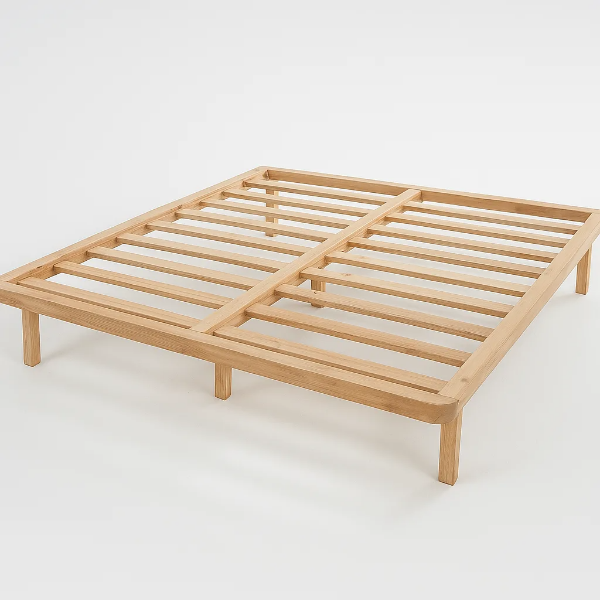 Picture of Slate base, double bed, wood, with legs, 180x200 cm