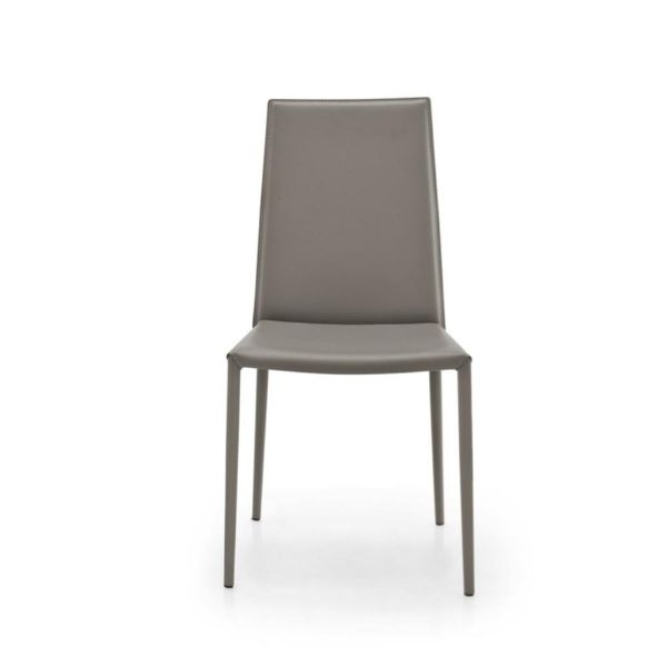 Picture of Chair cb/1257 boheme, connubia, dimensions 48x52x90cm, matt taupe metal frame, upholstered regenerated leather taupe (p176/d03)