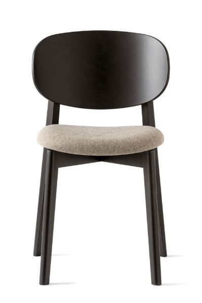 Picture of Chair cb/2188-a eide, connubia, dimensions 48x50.5x81cm, wood bch graphite frame, upholstered in taupe cros fabric (p132/sla)