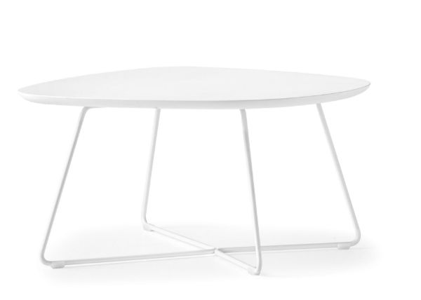 Picture of Coffee table cb/5225-p ciop, connubia, dimensions 41x38.5x51.5cm, matt optic white metal structure, ceramic matt white optic top (p94/p94)