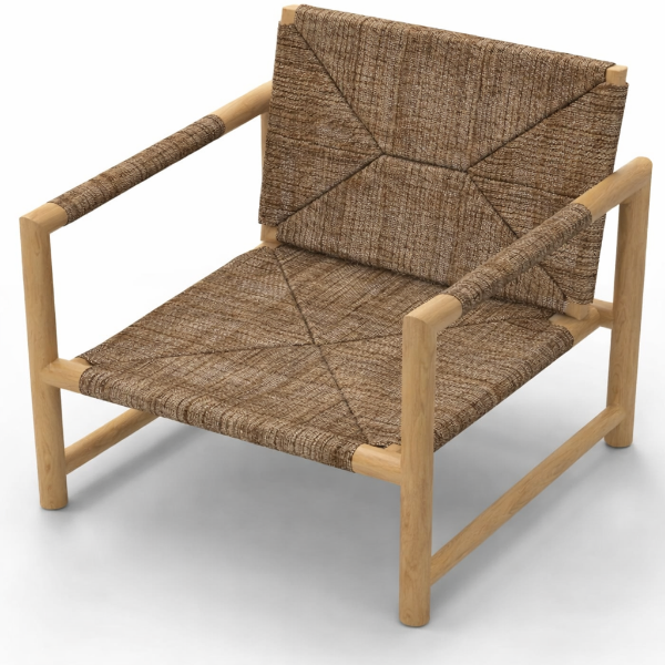 Picture of Sofa single seater, cannes, teak natural, 85x81.5x67cm