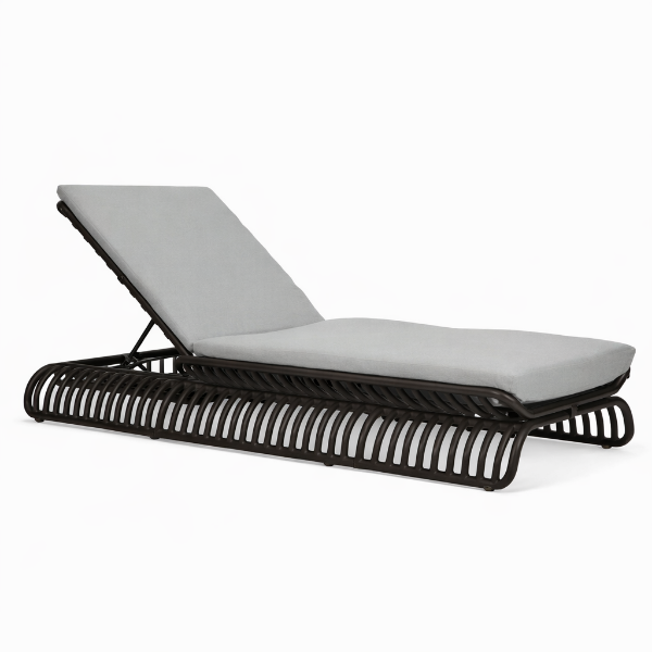 Picture of Sun lounger, calypso, aluminium mocca, ice (b&s) 76.8x200.7x27.9/85.1cm