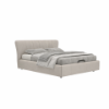 Picture of Double bed, aura, leather, light grey, 180x200 cm