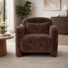 Picture of Armchair, amal, fabric, dark brown, 87x91x80cm