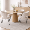 Picture of Chair with armrest, egza,fabric, iron legs, cream, 60x59x75cm 