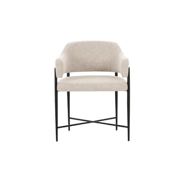 Picture of Chair with armrest, nai, cream and black, 61x54x78cm