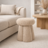 Picture of Ottoman, alina, fabric, dark beige, 43x43x49cm