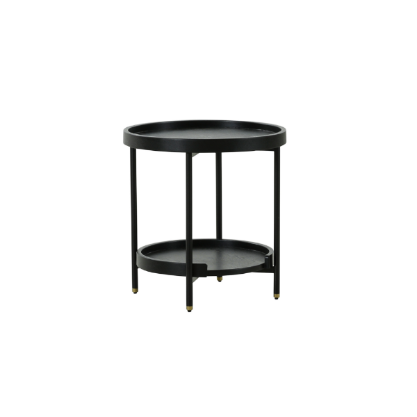 Picture of Coffee table, rey, wood, black, dia.50x52cm 