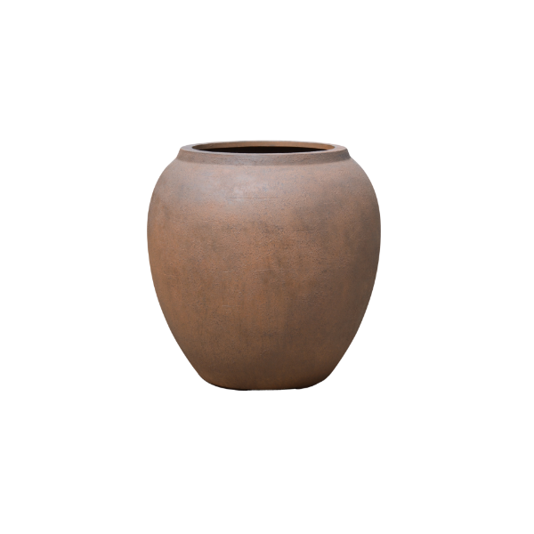 Picture of Vase, low, rusty iron, d.45x45cm