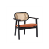 Picture of Chair with armrest, cleo, wood black matte, cushion camel, 69.5x62.5x73cm 