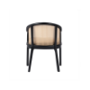 Picture of Chair with armrest, nube, black wood, cushion cream, 59x58x78cm  