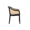 Picture of Chair with armrest, nube, black wood, cushion cream, 59x58x78cm  