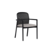 Picture of Chair with armrest, sena, wood black, cushion grey, 56x52x83cm 