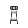 Picture of Counter stool, cleo, wood, black matt base, cushion sand, 44.5x51x100cm