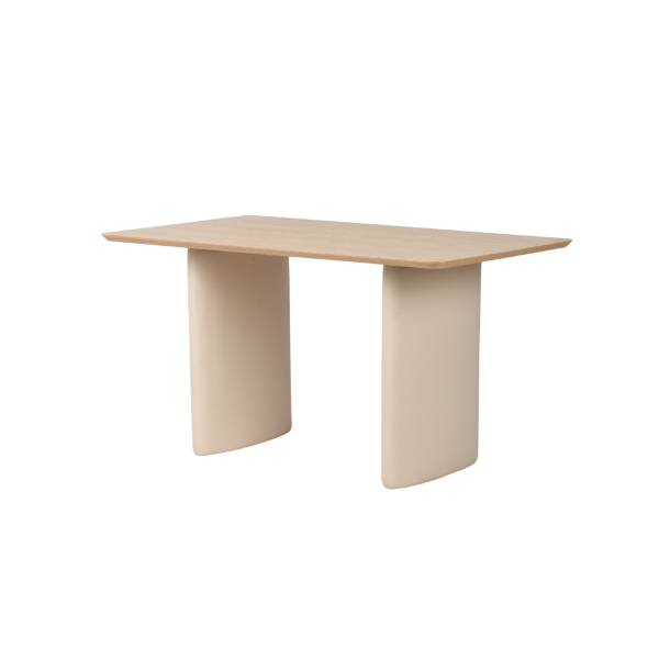 Picture of Dining table, duo, ash veneer, beige, 140x80x75cm