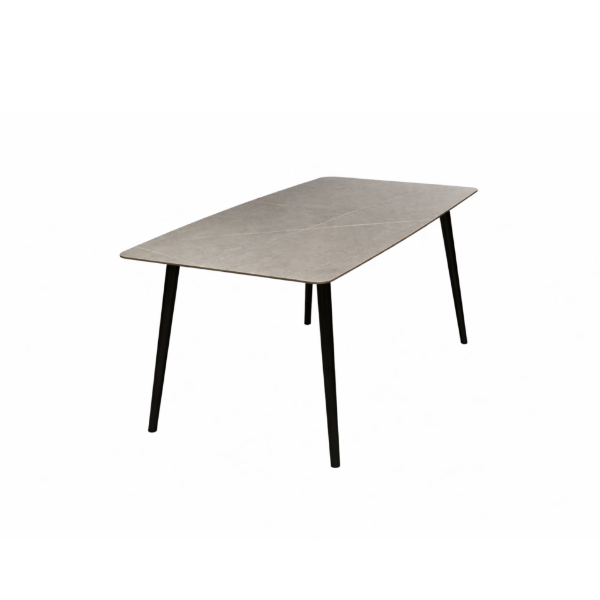 Picture of Dining table, flora, ceramic top, black legs, 140x80x75cm