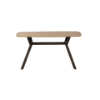 Picture of Dining table, nico, ash veneer natural, metal bronze legs, 140x80x75cm 