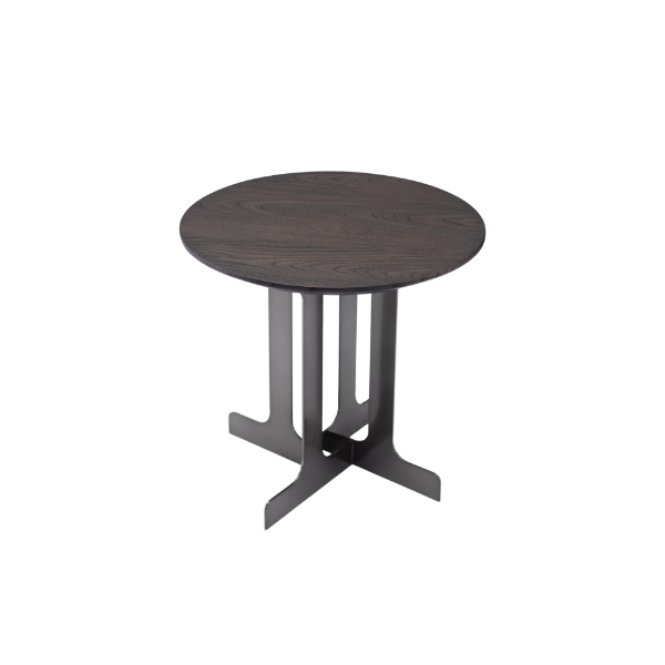 Picture of Coffee table, celia, wood top, dark grey, dia.48x45cm