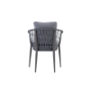 Picture of Chair with armrest, amaya alu, antracite+cushion taupe,  55x65x80cm