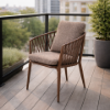 Picture of Chair with armrest, amaya alu, caramel, 55x65x80cm