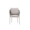 Picture of Chair with armrest, plinto alu, powder, 58x65x80cm