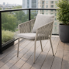 Picture of Chair with armrest, plinto alu, powder, 58x65x80cm
