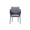 Picture of Chair with armrest, plinto alu, midnight, 58x65x80cm 